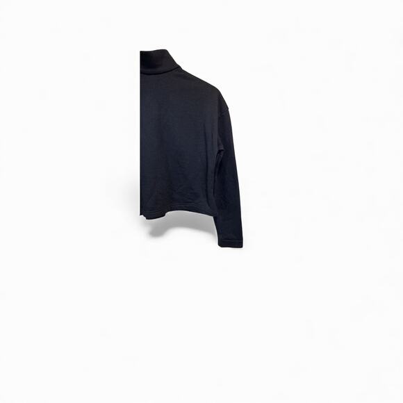 Adidas Cropped Quarter Zip Pullover Women’s M Black Long Sleeve- RUNS SMALL - Picture 6 of 8